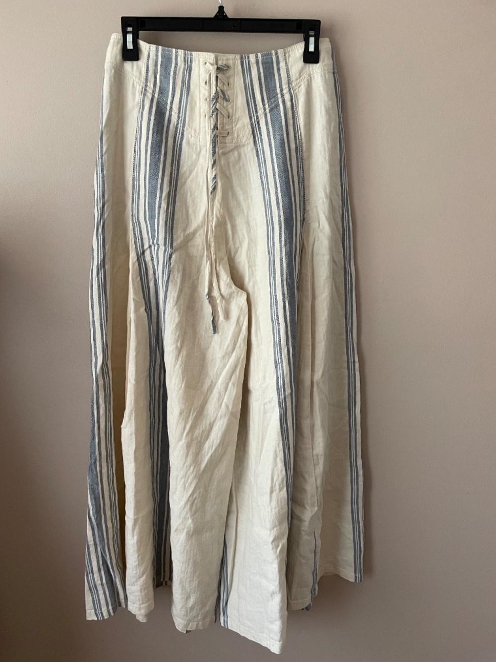 Anthropologie Pilcro Linen Cotton Linen Skirty Sailor Pants ULTRA WIDE LEG nwt - Picture 9 of 10